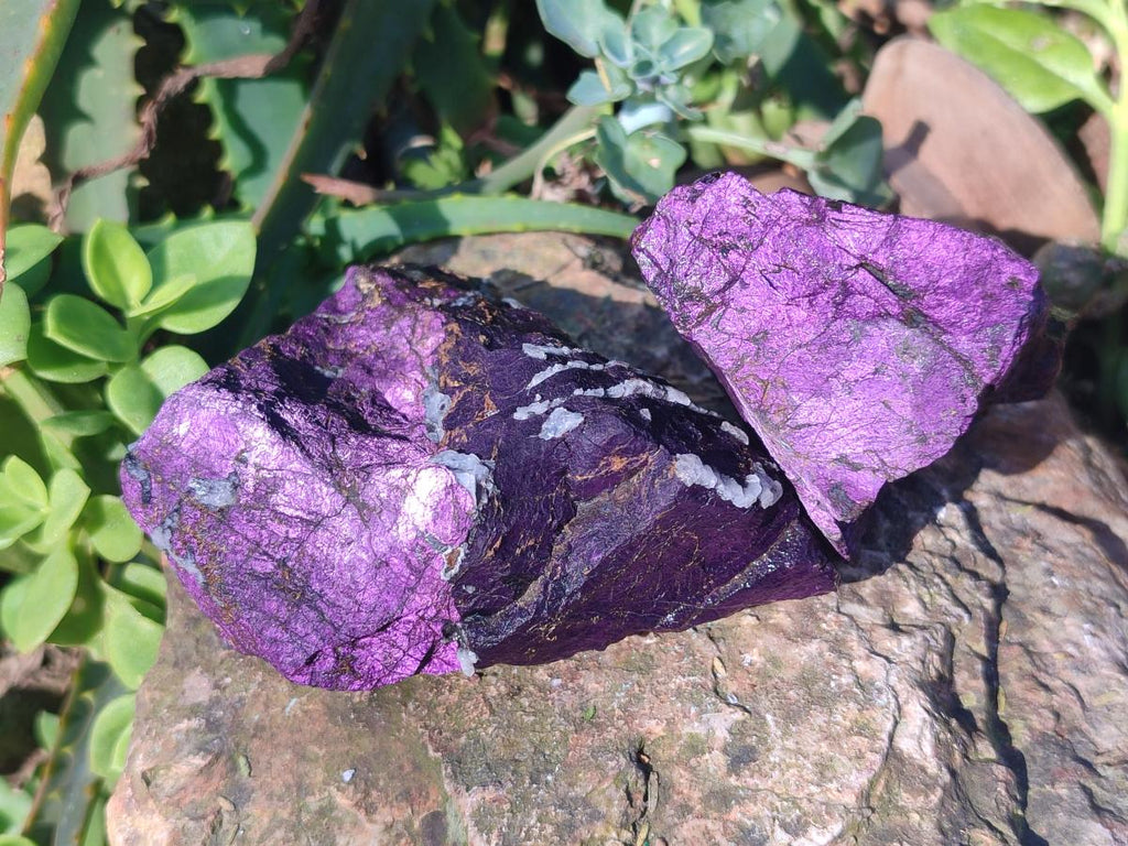 Natural Metallic Cobbed Purpurite Specimens x 12 From Erongo, Namibia - Toprock Gemstones and Minerals 