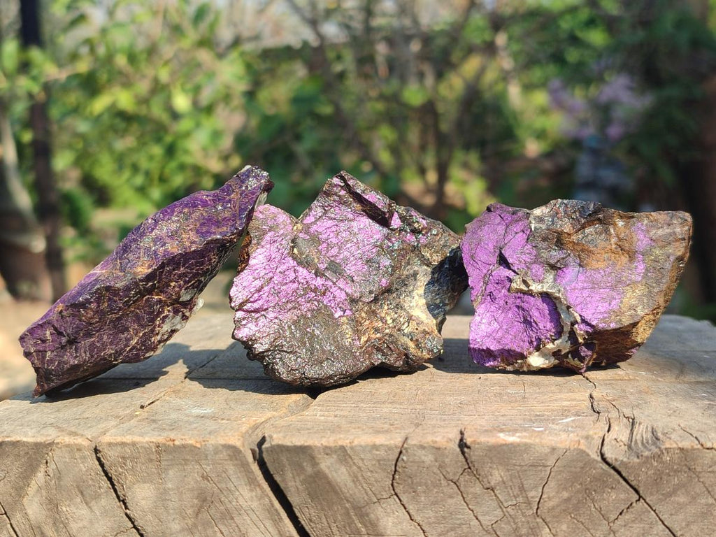 Natural Metallic Cobbed Purpurite Specimens x 12 From Erongo, Namibia - Toprock Gemstones and Minerals 