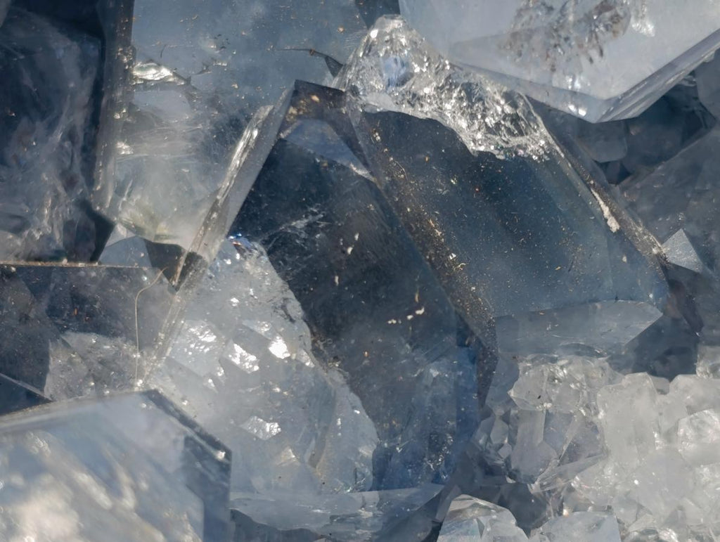 Natural Large Blue Celestite Specimen x 1 From Sakoany, Madagascar - Toprock Gemstones and Minerals 