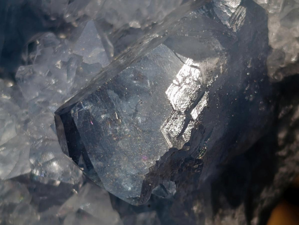Natural Large Blue Celestite Specimen x 1 From Sakoany, Madagascar - Toprock Gemstones and Minerals 