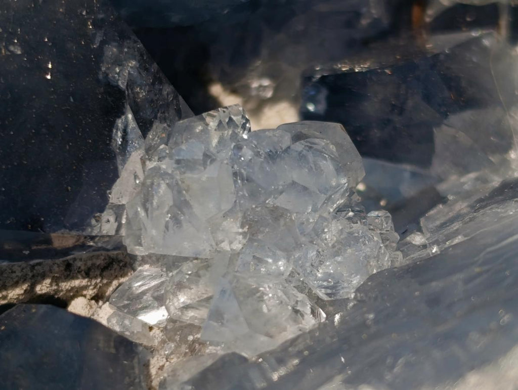 Natural Large Blue Celestite Specimen x 1 From Sakoany, Madagascar - Toprock Gemstones and Minerals 