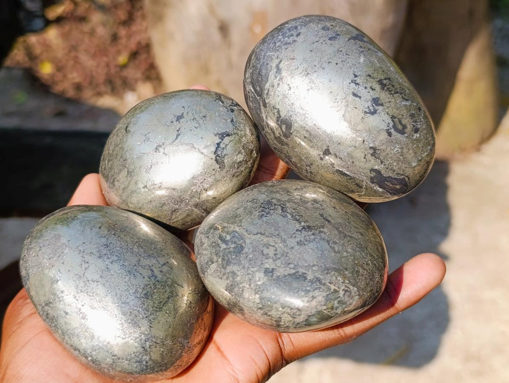 Polished Basalt Pharaoh Stone Free Forms x 4 From Iron Duke Mine, Zimbabwe - Toprock Gemstones and Minerals 
