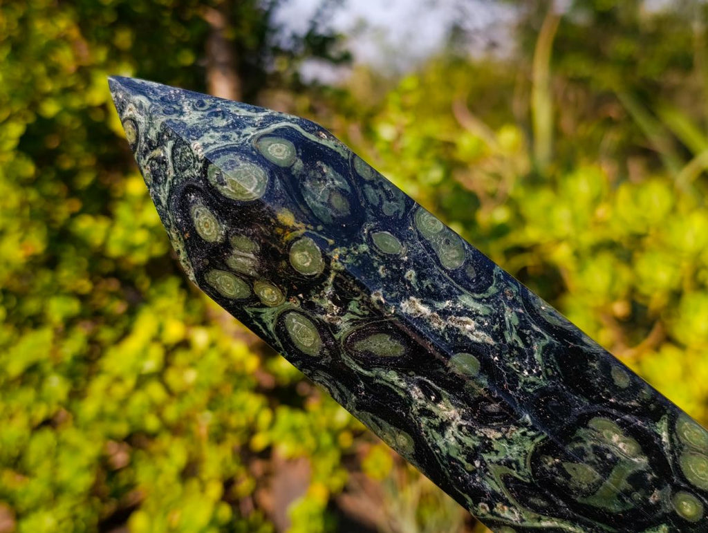 Polished XL Stromatolite "Kambamba Jasper" Long Tower x 1 From Katsepy, Madagascar - Toprock Gemstones and Minerals 