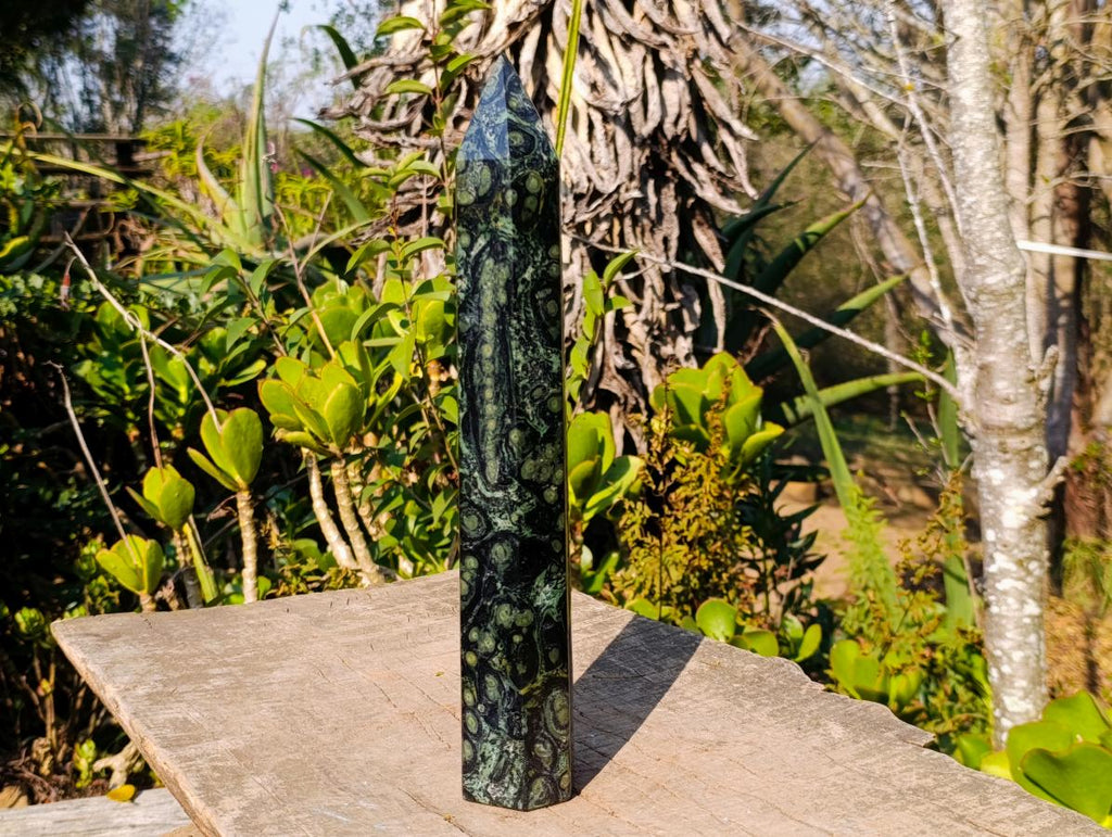 Polished XL Stromatolite "Kambamba Jasper" Long Tower x 1 From Katsepy, Madagascar - Toprock Gemstones and Minerals 