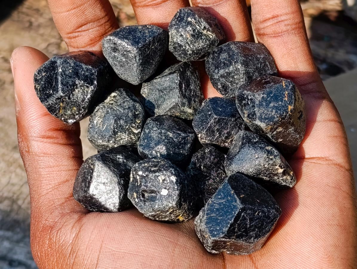 Natural Schorl Black Tourmaline Crystals x 111 From Zimbabwe - Toprock Gemstones and Minerals 