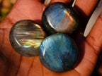 Polished Rounded Labradorite Jewellery Size Free Forms x 70 From Madagascar - Toprock Gemstones and Minerals 