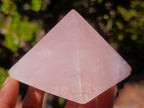 Polished Gemmy Rose Quartz Pyramids x 3 From Madagascar - Toprock Gemstones and Minerals 
