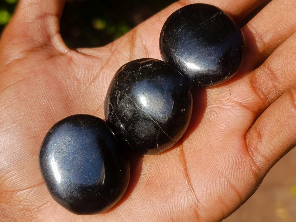 Polished Mini Black Tourmaline Jewellery Size Free Forms x 35 From Madagascar - Toprock Gemstones and Minerals 