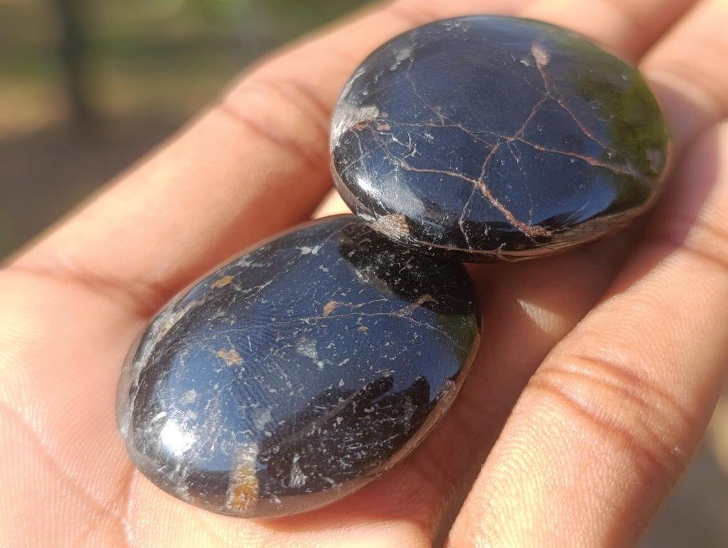 Polished Mini Black Tourmaline Jewellery Size Free Forms x 35 From Madagascar - Toprock Gemstones and Minerals 