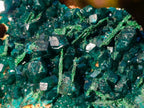 Natural Cabinet Size Dioptase Specimens with Crystalline Malachite on Dolomite x 2 From Mashamba East Mine, Congo - Toprock Gemstones and Minerals 