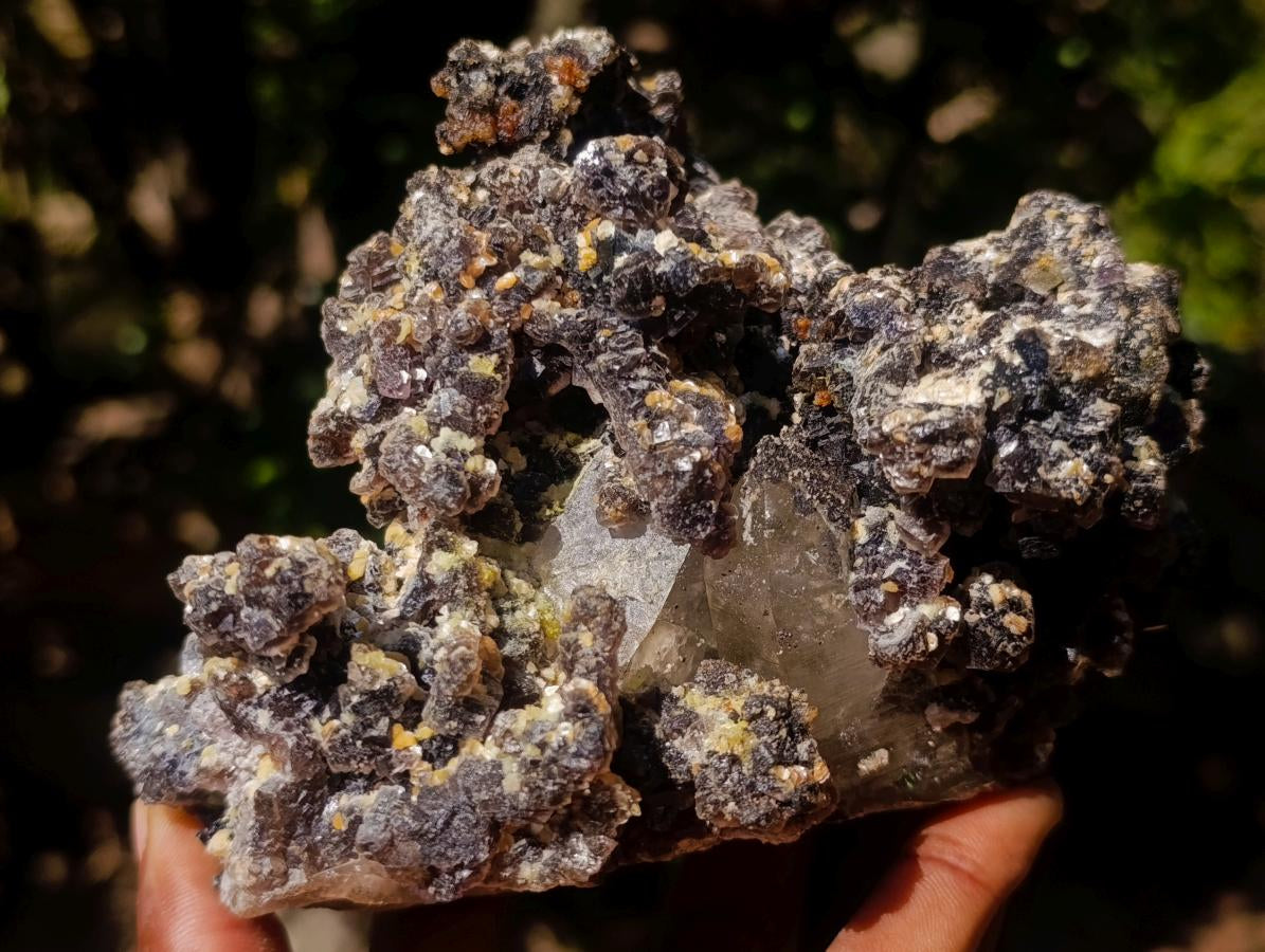 Natural Smokey Fluorite Specimens with Associated Minerals x 2 From Erongo, Namibia - Toprock Gemstones and Minerals 