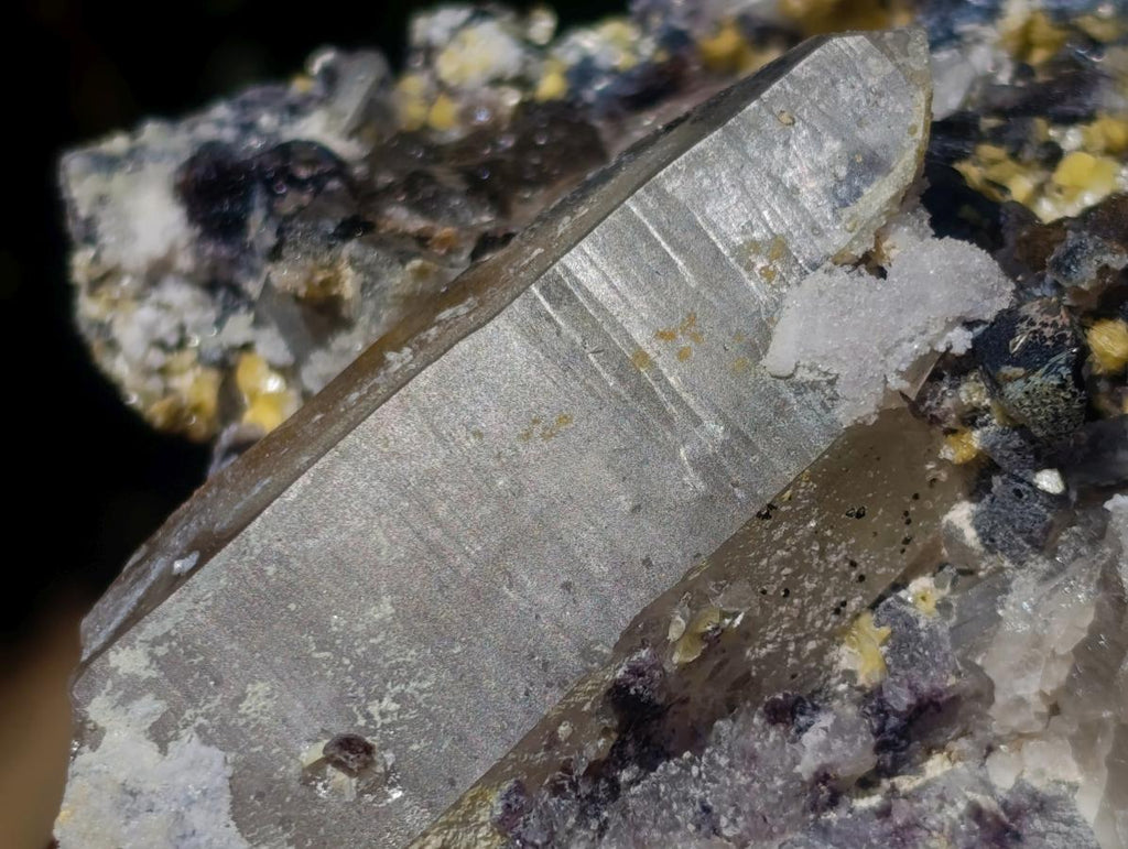 Natural Smokey Fluorite Specimens with Associated Minerals x 2 From Erongo, Namibia - Toprock Gemstones and Minerals 