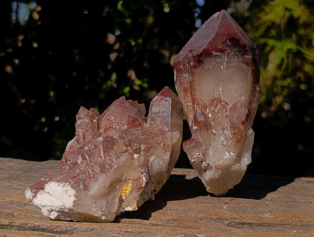 Natural Red Hematoid Quartz Crystals and Clusters x 6 From Karoi, Zimbabwe - Toprock Gemstones and Minerals 