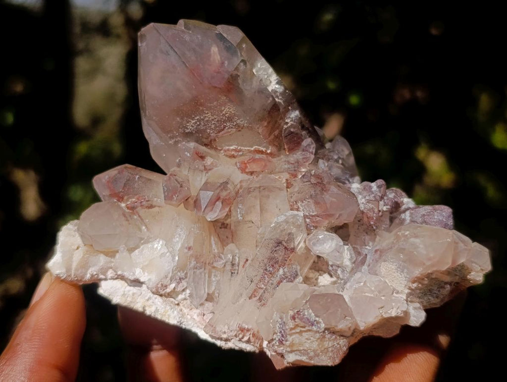 Natural Red Hematoid Quartz Crystals and Clusters x 6 From Karoi, Zimbabwe - Toprock Gemstones and Minerals 