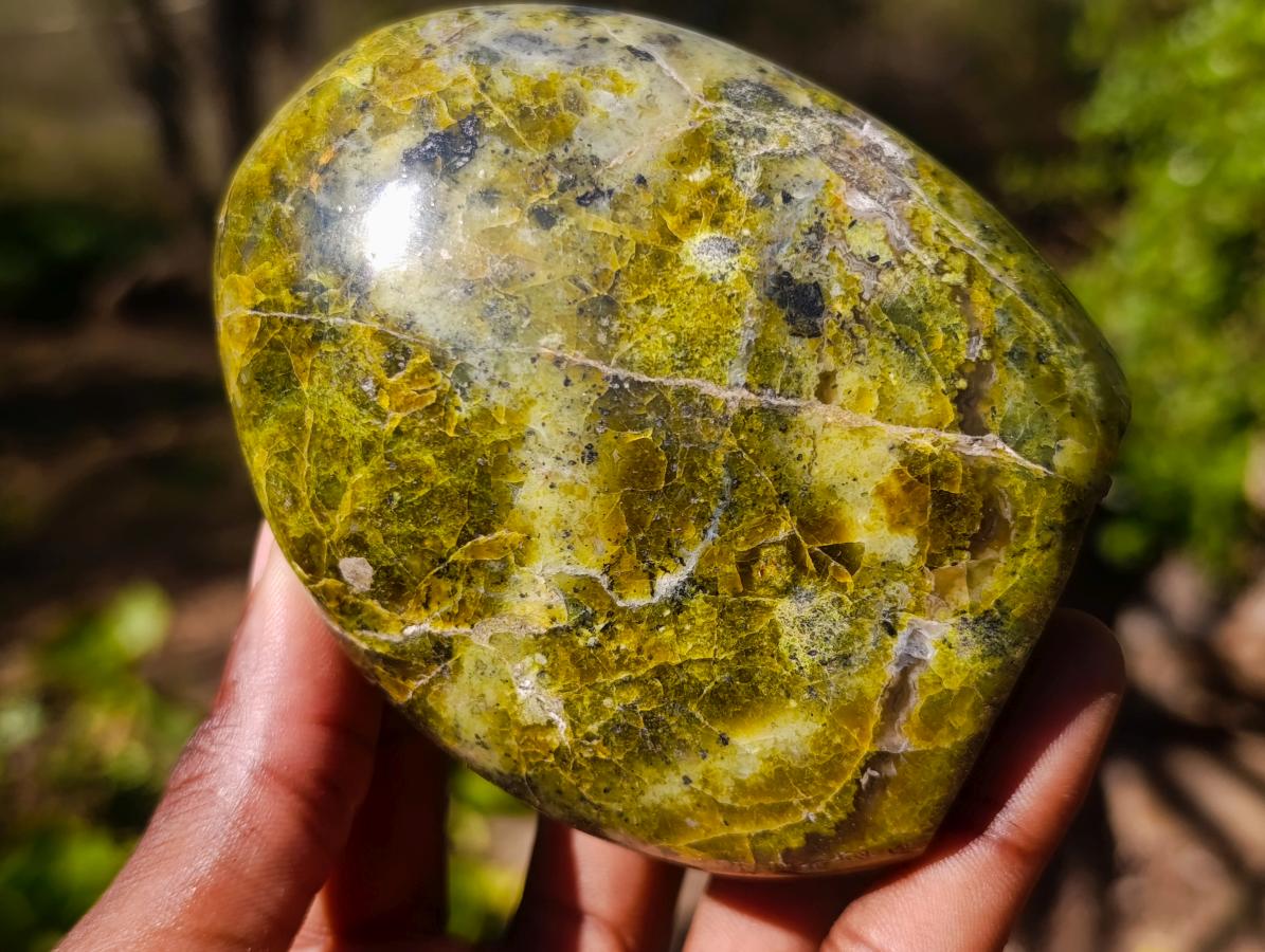 Polished Green Opal Standing Display Pieces x 3 From Betroka, Madagascar - Toprock Gemstones and Minerals 