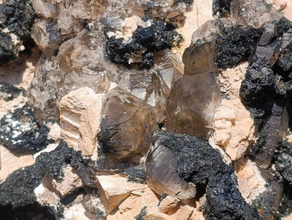 Natural XL Smokey Quartz Crystal Cluster with Associated Minerals x 1 From Erongo, Namibia - Toprock Gemstones and Minerals 
