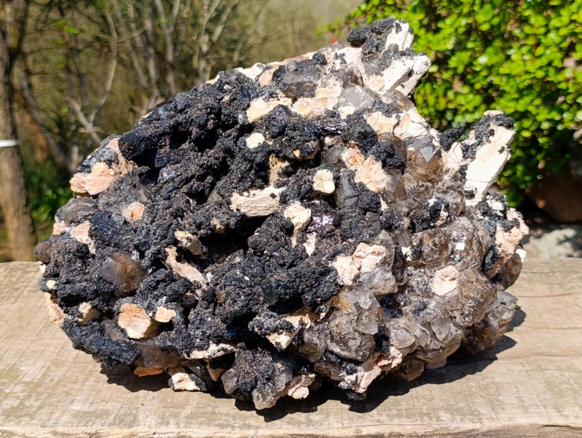 Natural XL Smokey Quartz Crystal Cluster with Associated Minerals x 1 From Erongo, Namibia - Toprock Gemstones and Minerals 