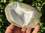 Polished Large Blue Lace Agate Standing Display Piece x 1 From Nsanje, Malawi - Toprock Gemstones and Minerals 