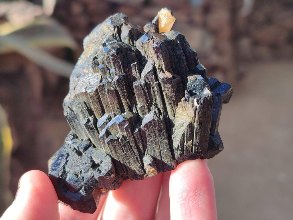 Natural Schorl Black Tourmaline Specimens x 6 From Erongo, Namibia - Toprock Gemstones and Minerals 