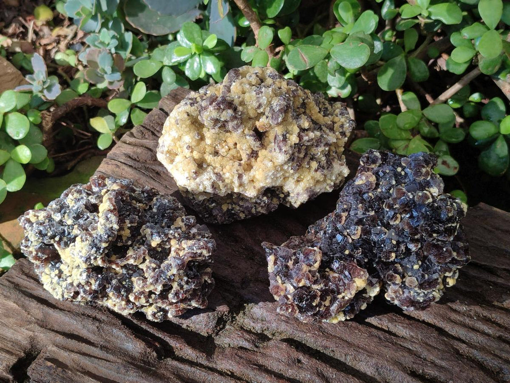 Natural Smokey Fluorite Specimens with Yellow Muscovite Mica x 3 From Erongo, Namibia - Toprock Gemstones and Minerals 