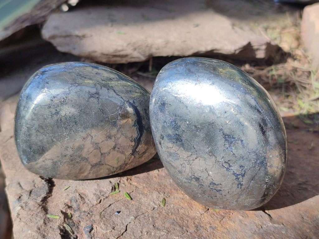 Polished Basalt Pharaoh Stone Free Forms x 4 From Iron Duke Mine, Zimbabwe - Toprock Gemstones and Minerals 