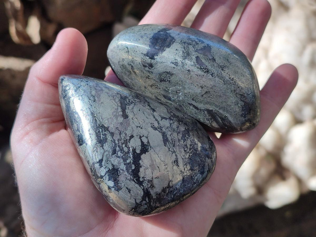 Polished Basalt Pharaoh Stone Free Forms x 4 From Iron Duke Mine, Zimbabwe - Toprock Gemstones and Minerals 
