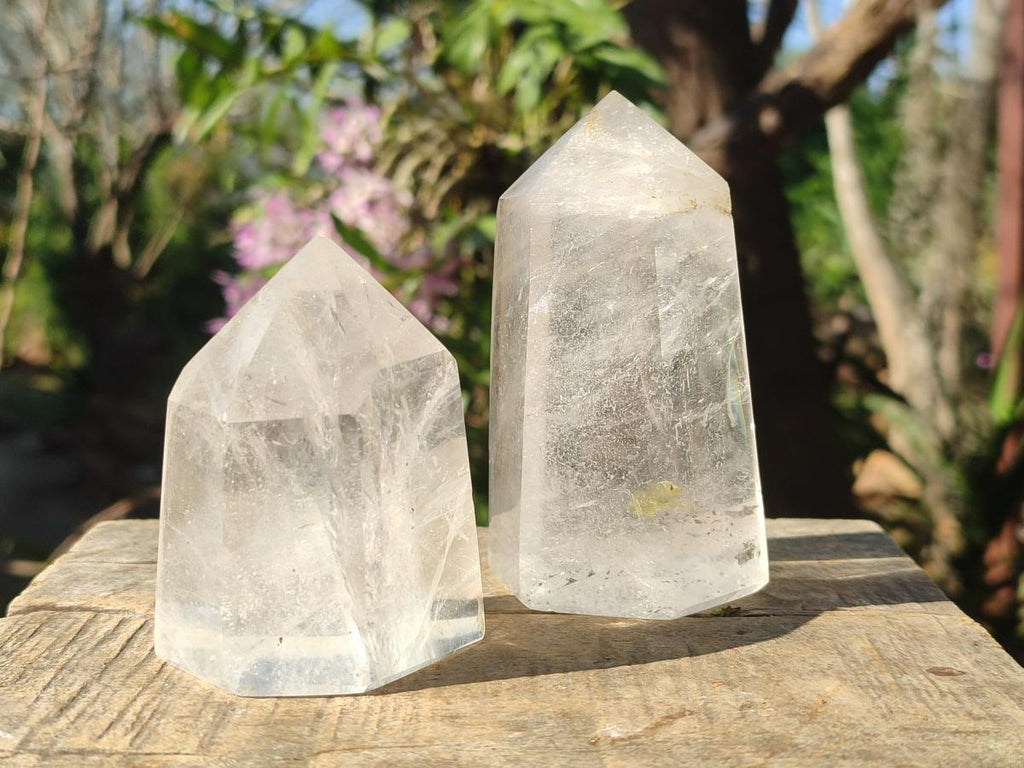 Polished Clear Quartz Crystals x 6 From Madagascar - Toprock Gemstones and Minerals 