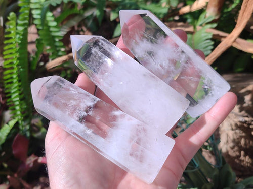 Polished Clear Quartz Crystals x 6 From Madagascar - Toprock Gemstones and Minerals 