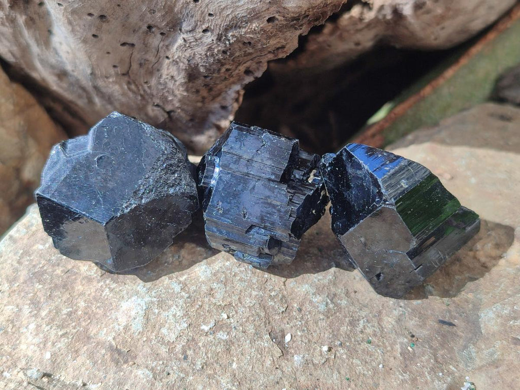 Natural Schorl Black Tourmaline Crystal Specimens x 70 From Erongo, Namibia - Toprock Gemstones and Minerals 