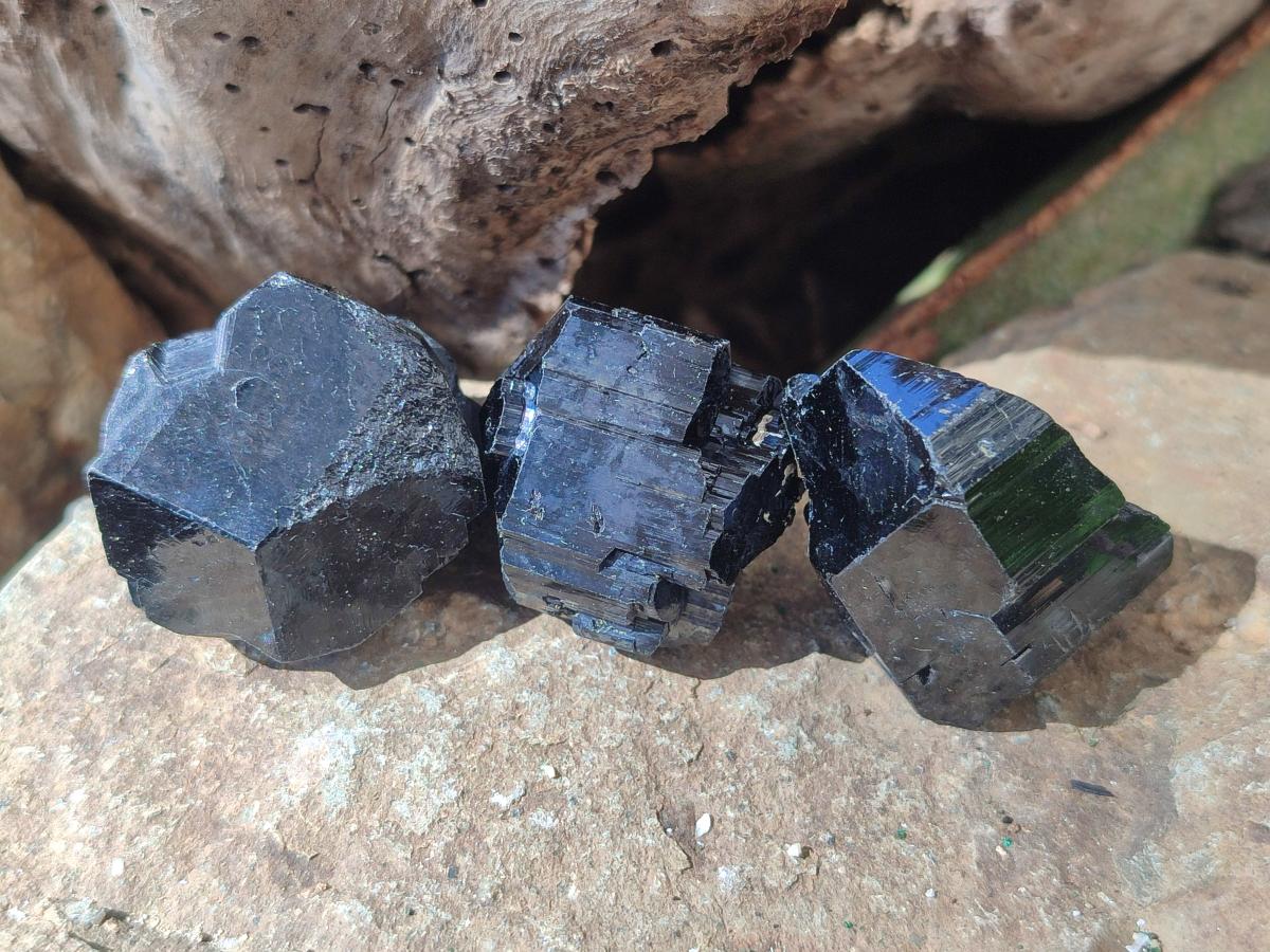 Natural Schorl Black Tourmaline Crystal Specimens x 70 From Erongo, Namibia - Toprock Gemstones and Minerals 