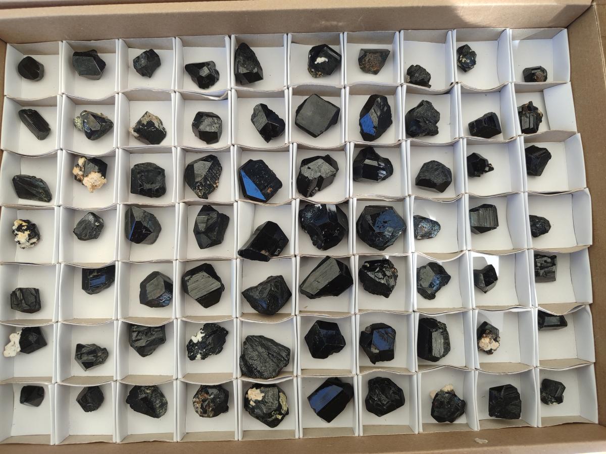 Natural Schorl Black Tourmaline Crystal Specimens x 70 From Erongo, Namibia - Toprock Gemstones and Minerals 