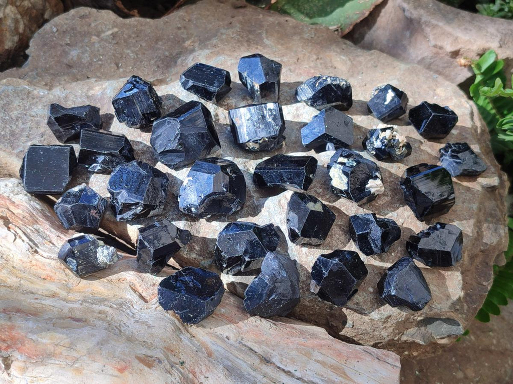 Natural Schorl Black Tourmaline Crystal Specimens x 70 From Erongo, Namibia - Toprock Gemstones and Minerals 