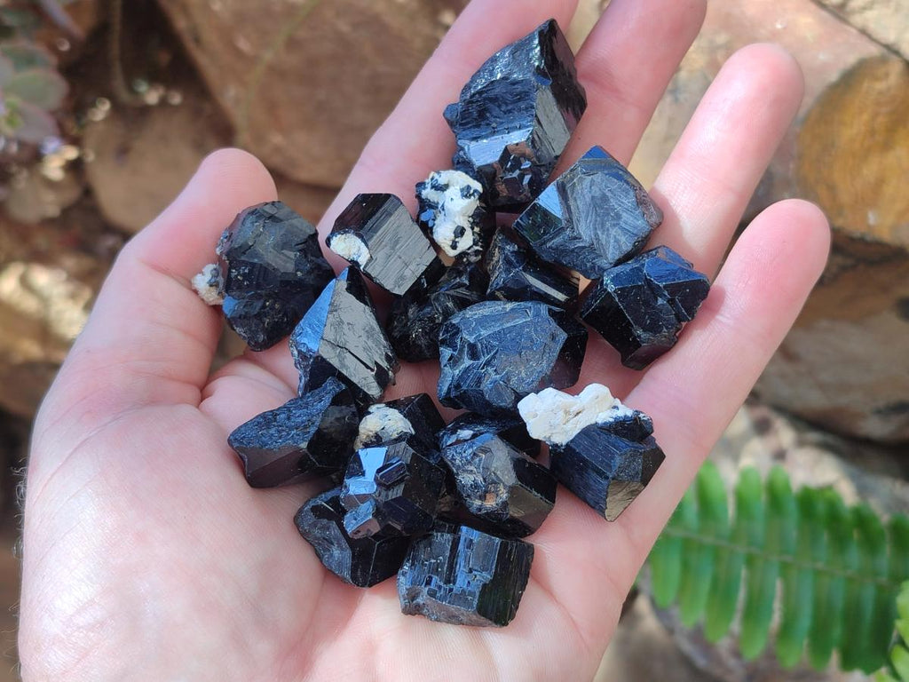Natural Schorl Black Tourmaline Crystal Specimens x 70 From Erongo, Namibia - Toprock Gemstones and Minerals 