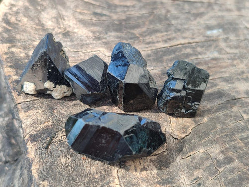 Natural Schorl Black Tourmaline Crystal Specimens x 70 From Erongo, Namibia - Toprock Gemstones and Minerals 