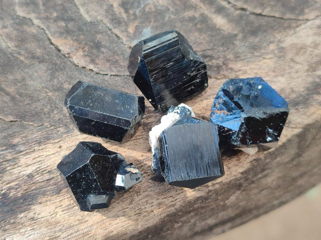 Natural Schorl Black Tourmaline Crystal Specimens x 70 From Erongo, Namibia - Toprock Gemstones and Minerals 