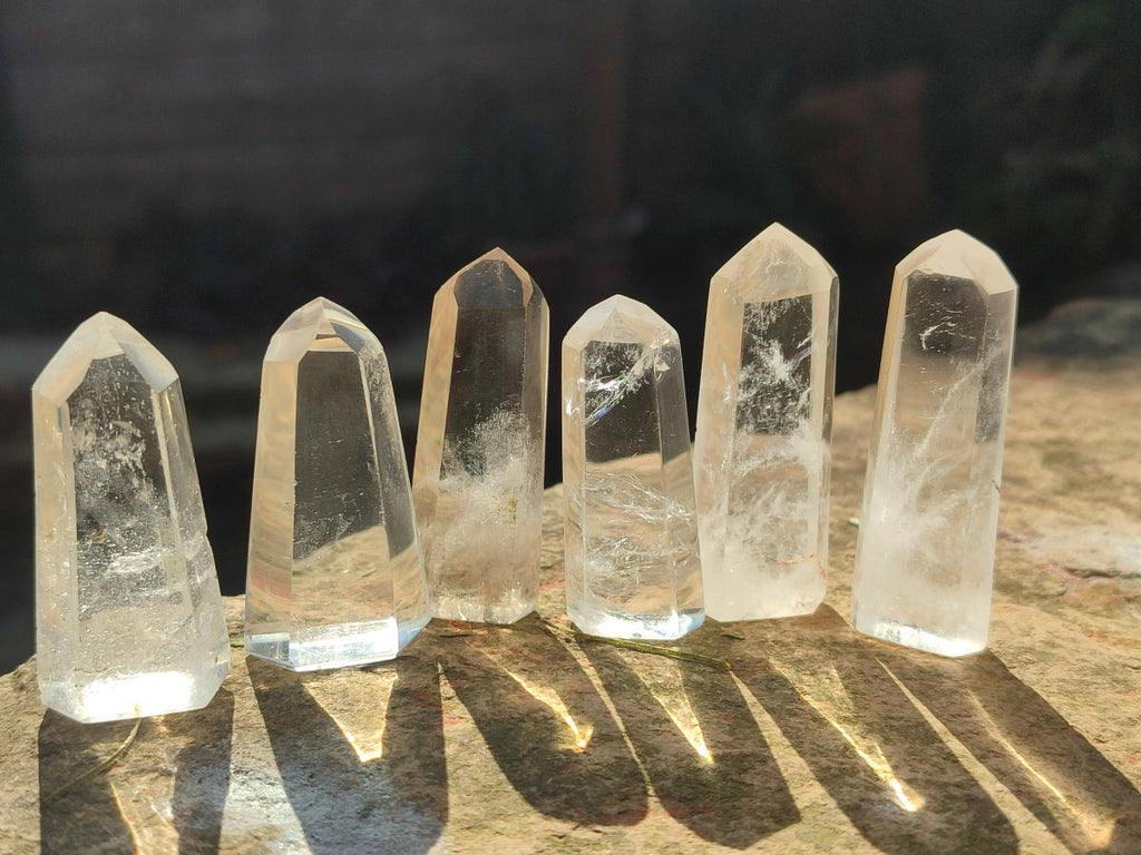 Polished Clear Quartz Crystal x 35 From Madagascar - Toprock Gemstones and Minerals 