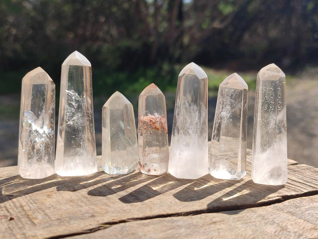 Polished Clear Quartz Crystal x 35 From Madagascar - Toprock Gemstones and Minerals 