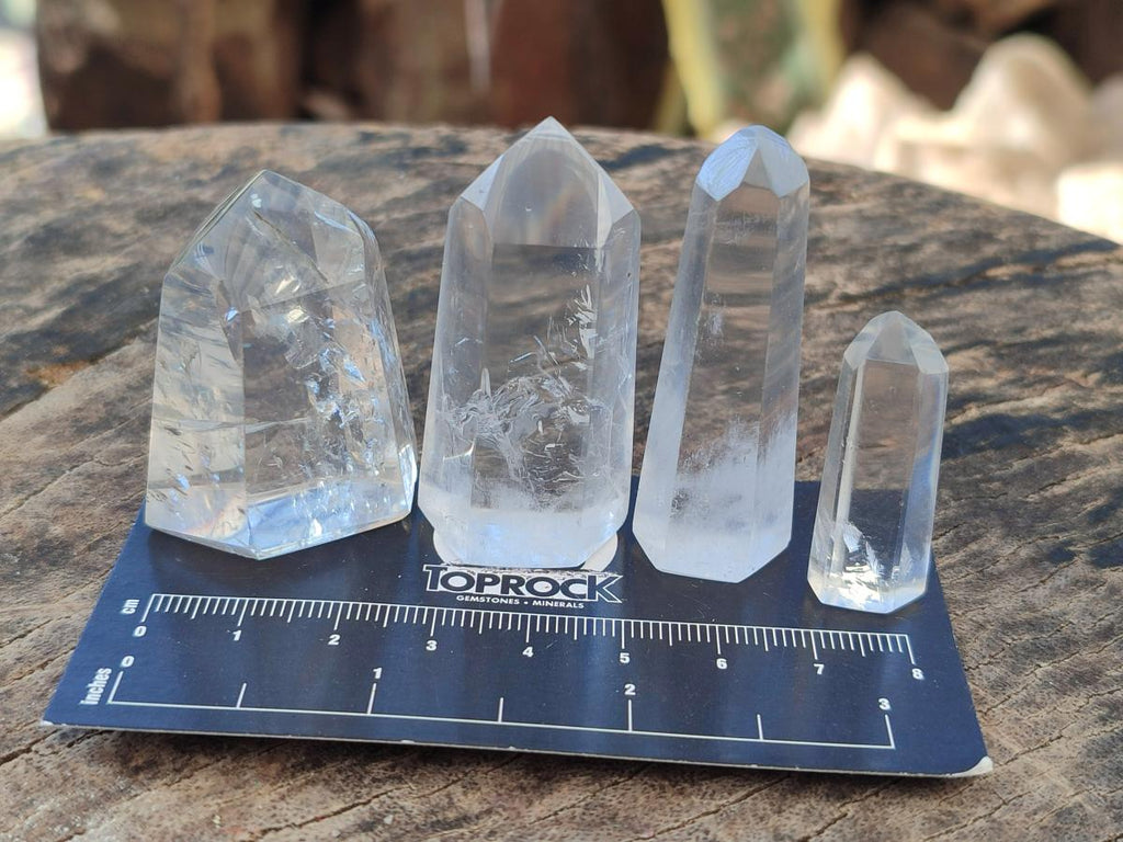 Polished Clear Quartz Crystal x 35 From Madagascar - Toprock Gemstones and Minerals 