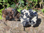 Natural Smokey Quartz Specimens with Black Tourmaline x 19 From Erongo, Namibia - Toprock Gemstones and Minerals 