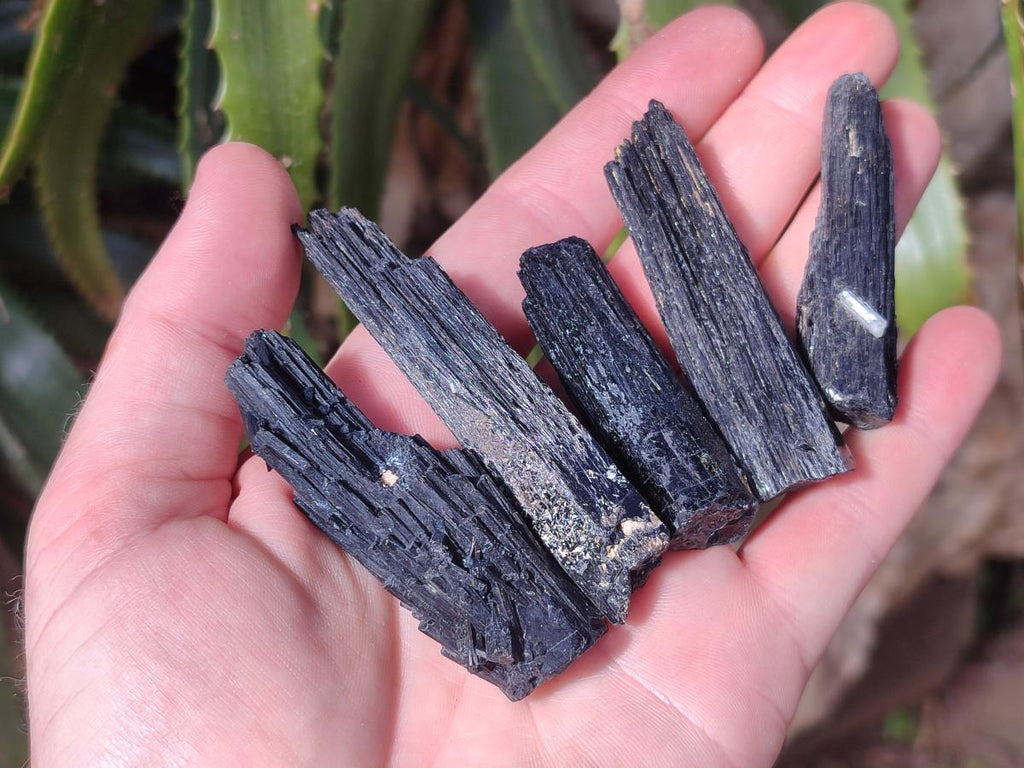 Natural Smokey Quartz Specimens with Black Tourmaline x 19 From Erongo, Namibia - Toprock Gemstones and Minerals 