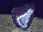 Polished and Natural Blue Lace Agate Standing Display Pieces x 2 From Nsanje, Malawi - Toprock Gemstones and Minerals 