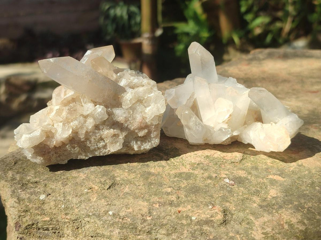 Natural Malagasy Quartz Clusters x 12 From Madagascar - Toprock Gemstones and Minerals 