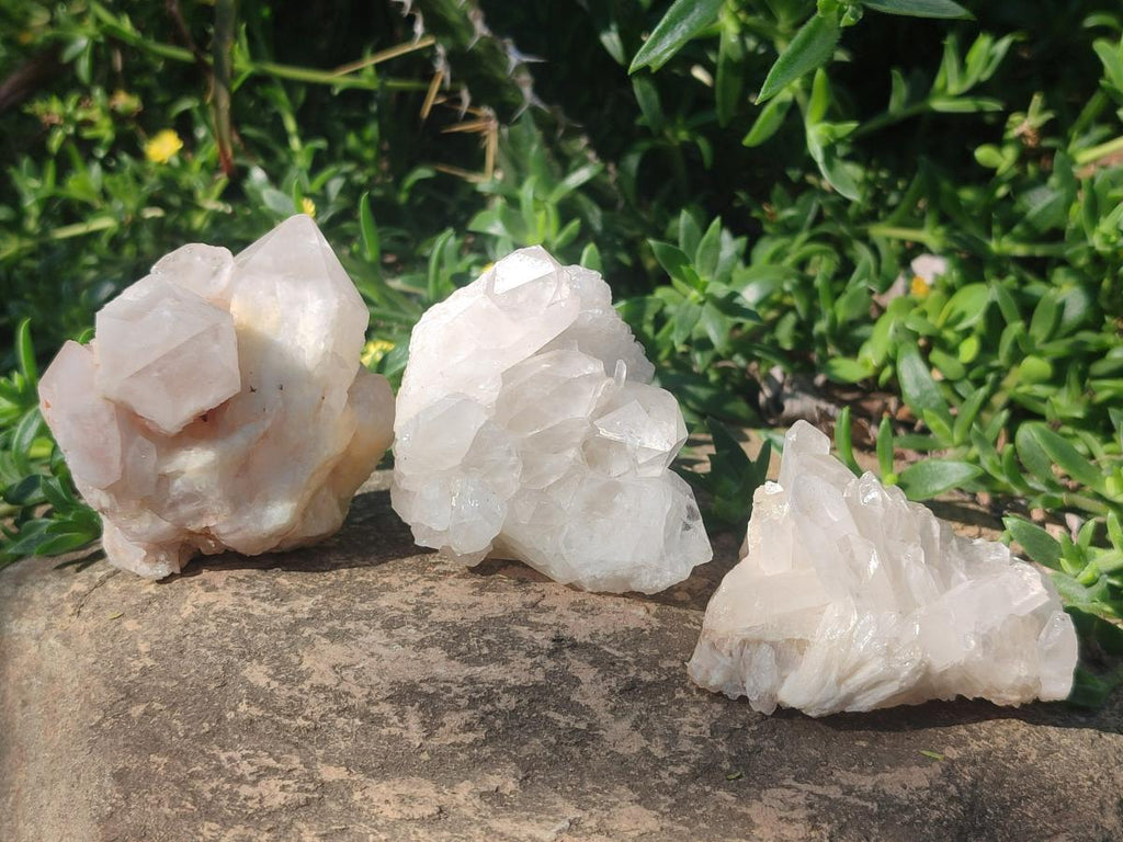 Natural Malagasy Quartz Clusters x 12 From Madagascar - Toprock Gemstones and Minerals 