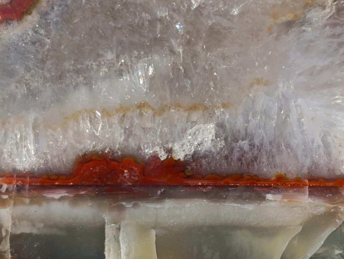 Polished One Side Red Ringed Shashe River Agate Nodule Pair x 1 From Shashe River, Zimbabwe - Toprock Gemstones and Minerals 