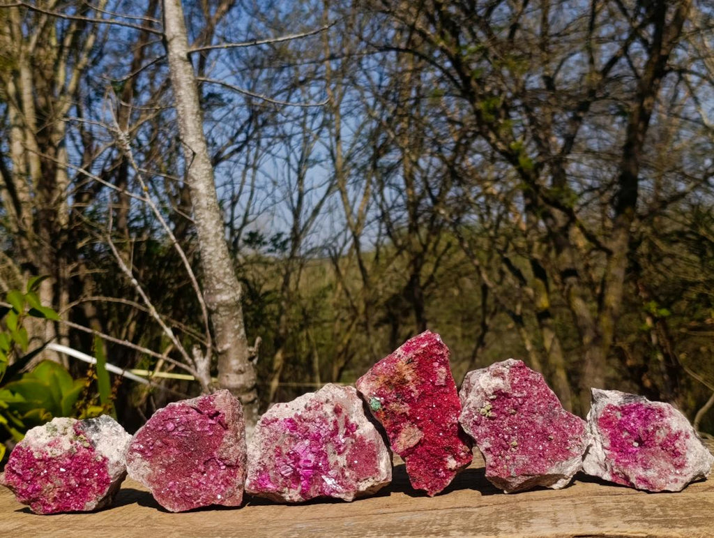 Natural Salrose Cobaltoan Dolomite Specimens x 6 From Kakanda, Congo - Toprock Gemstones and Minerals 