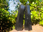 Polished Black Basalt Display Crystals x 6 From Madagascar - Toprock Gemstones and Minerals 