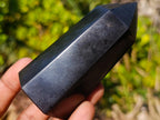 Polished Black Basalt Display Crystals x 6 From Madagascar - Toprock Gemstones and Minerals 