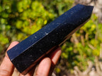 Polished Black Basalt Display Crystals x 6 From Madagascar - Toprock Gemstones and Minerals 