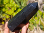 Polished Black Basalt Display Crystals x 6 From Madagascar - Toprock Gemstones and Minerals 