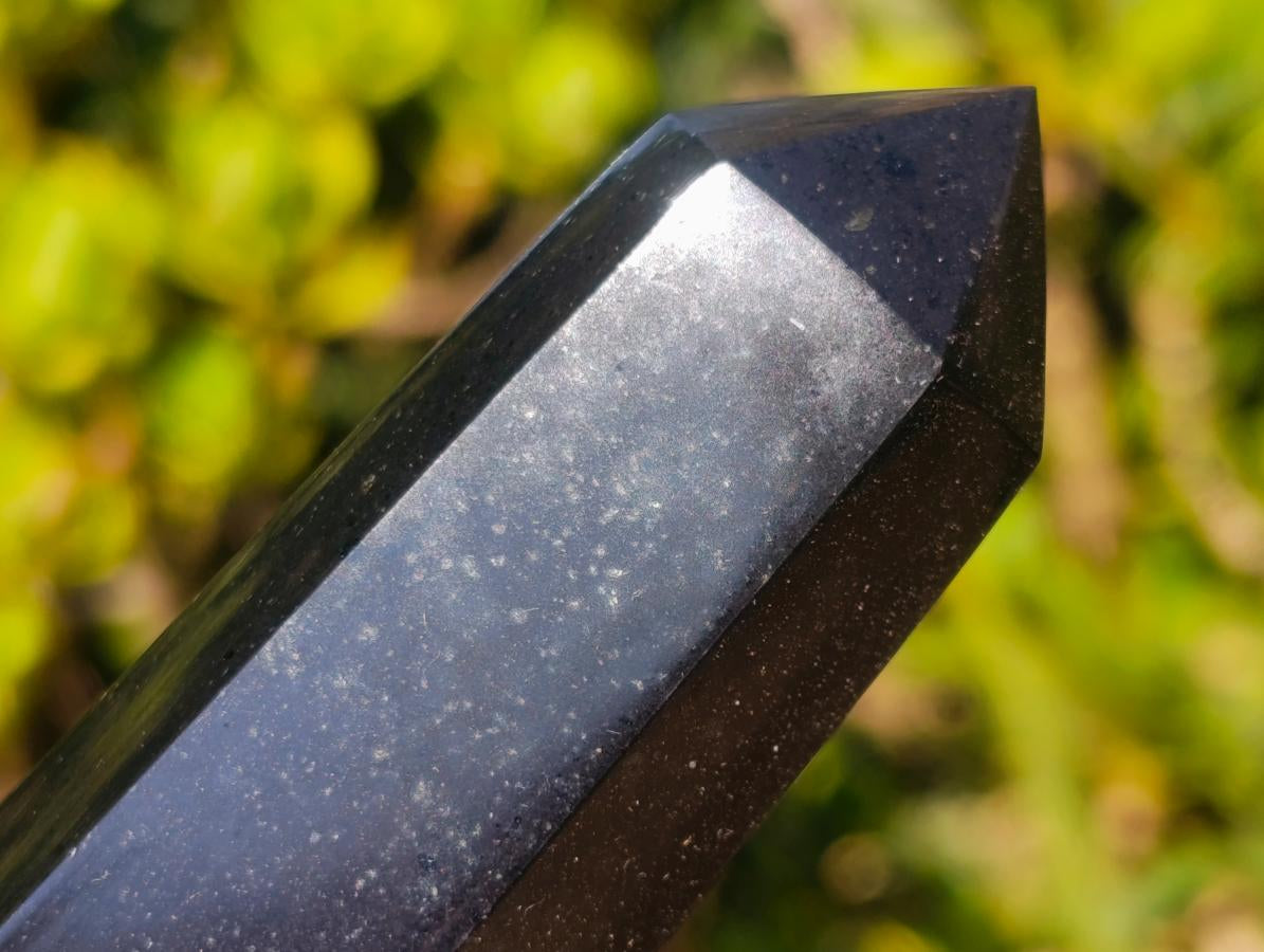 Polished Black Basalt Display Crystals x 6 From Madagascar - Toprock Gemstones and Minerals 